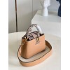 Louis Vuitton BB Capucines snake leather handle brown bag