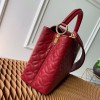 Louis Vuitton Quilting Capucines PM Red 31cm