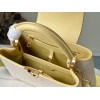 Louis Vuitton Capucines BB ecru canvas yellow bag