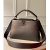 Chanel capucines all black MM leather bag