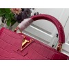 Louis Vuitton Hot Pink Crocodile Capucines PM