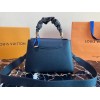 Louis Vuitton Capucines MM Black Bag