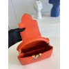 Louis Vuitton Capucines mini orange snake skin bag