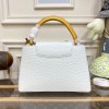 Louis Vuitton Capucines White Ostrich leather PM bag