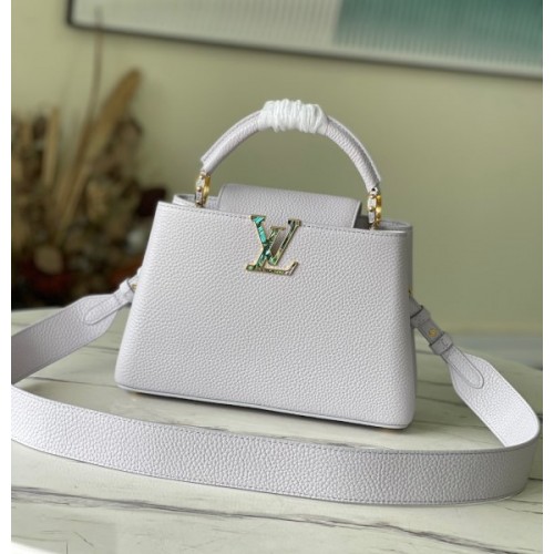 Louis Vuitton Capucines PM White Bag