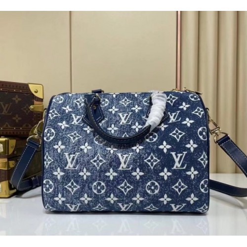 LV Speedy Bandouliere 25 Denim Blue