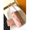 Louis Vuitton Neverfull bicolor cream pink monogram bag 35cm