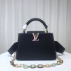 Louis Vuitton M21798 Capucines BB Black Leather Bag