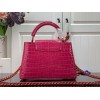 Louis Vuitton Hot Pink Crocodile Capucines PM