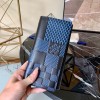 Louis Vuitton Long Wallet Damier Graphite 3D Blue