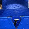 Louis Vuitton Capucines Blue Ostrich leather mini bag