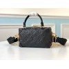 Louis Vuitton Petite Malle Souple Black Leather M56319