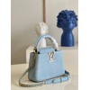 Louis Vuitton Capucines Mini Taurillon Blue Bag