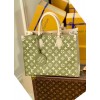 Louis Vuitton Onthego MM Khaki Green/ White Bag