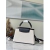 Louis Vuitton Capucines BB ecru canvas black bag