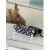 Louis Vuitton Petite Malle black denim bag