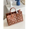 LV OnTheGo MM Monogram Orange Empreinte Leather M45595