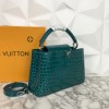 Louis Vuitton Blue Crocodile Capucines PM