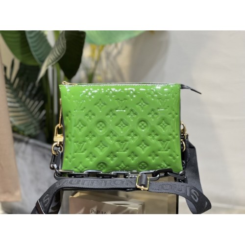 Louis Vuitton Coussin Green Patent PM M21769 bag