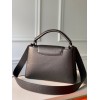 Chanel capucines all black MM leather bag