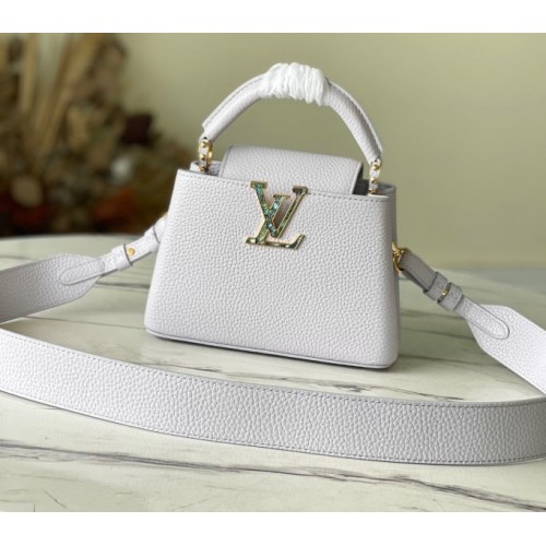 Louis Vuitton Capucines Mini White Bag