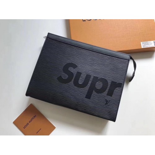 Louis Vuitton Supreme Clutch M41366 Black