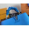 Louis Vuitton Capucines MM Blue Bag
