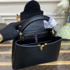 Louis Vuitton Capucines Black Ostrich leather PM/MM bag