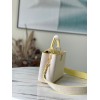 Louis Vuitton Capucines BB ecru canvas yellow bag