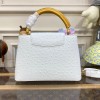 Louis Vuitton Capucines White Ostrich leather bag