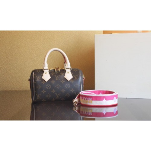 Louis Vuitton 20 hot pink strap speedy