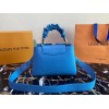 Louis Vuitton Capucines MM Blue Bag