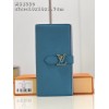 Louis Vuitton Vertical long blue wallet