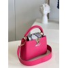 Louis Vuitton Capucines mini pink snake skin bag