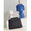Louis Vuitton BB Capucines snake leather handle black bag