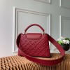 Louis Vuitton Quilting Capucines PM Red 27cm