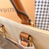 LV Onthego GM Monogram Empreinte Leather Cream M44925