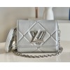 Louis Vuitton Twist MM Epi Silver Leather