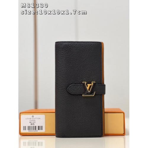 Louis Vuitton Vertical long black wallet