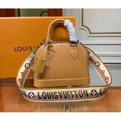 Louis Vuitton Alma BB Ebene Canvas Handbags Orange