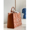 LV OnTheGo MM Monogram Orange Empreinte Leather M45595