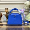 Louis Vuitton Capucines Blue Ostrich leather mini bag