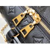 Louis Vuitton Petite Malle Souple Black Leather M56319