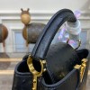 Louis Vuitton Capucines Black Ostrich leather mini bag