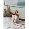 Louis Vuitton Capucines mini ecru canvas brown bag