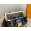 Louis Vuitton 2023 Monogram S Lock Black Clutch M46544