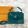 Louis Vuitton Blue Crocodile Capucines PM