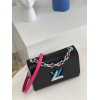 Louis Vuitton Twist Black Epi Leather Colorful Chain Bag