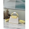 Louis Vuitton Capucines mini ecru canvas yellow bag