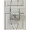 Louis Vuitton Twist MM Epi Silver Leather